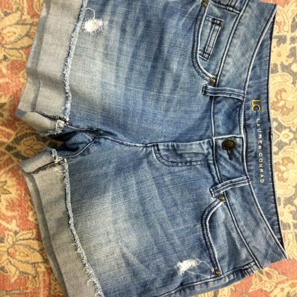 Lauren Conrad Distressed Denim Shorts